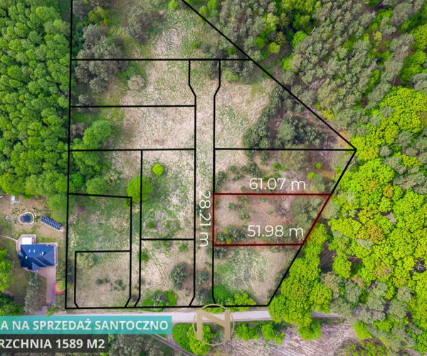 Działka na sprzedaż,   Santoczno - 139 000 zł